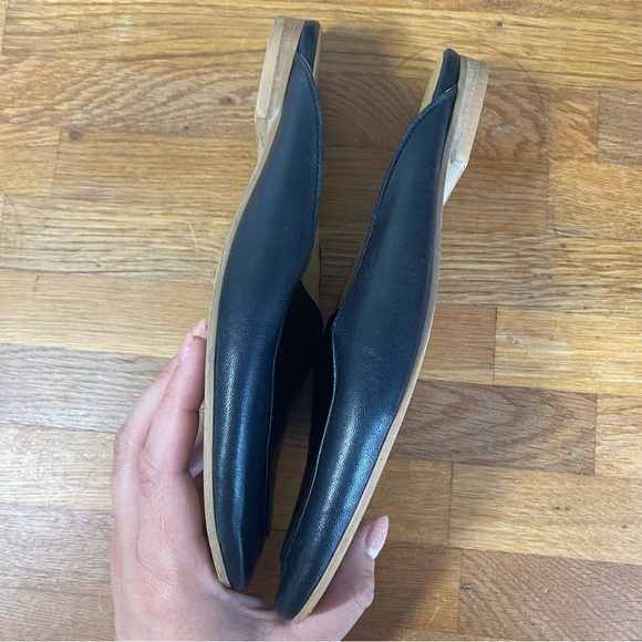 Urban Outfitters Black Driving Loafer Leather Mule Size 36 - Picture 7 of 10